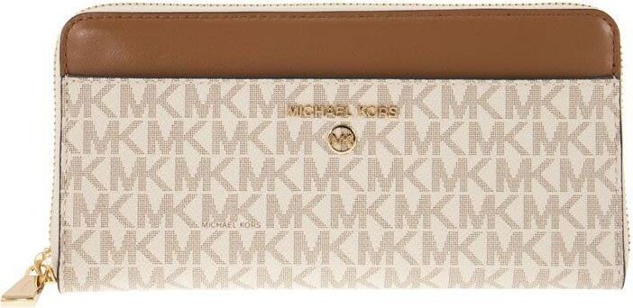 Michael Kors Women Lady Fashion Bifold Wallet Credit Card Holder Vanilla  Brown