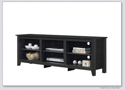 Millwood Pines Benito Knotty 70"W TV Stand with Open Shelves and Cable Management