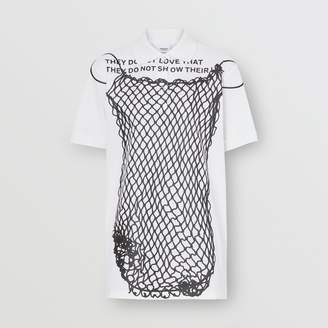 Burberry Montage Print Cotton PiquÃ© Polo Shirt
