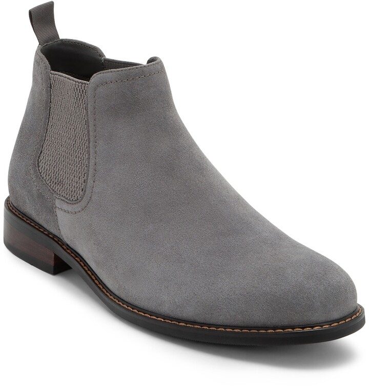 gray chelsea boots men