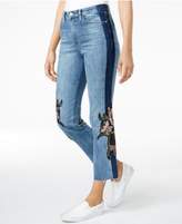 Thumbnail for your product : Buffalo David Bitton Ivy Floral-Patched Cropped Jeans