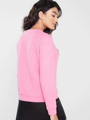 Whistles Cherie EmbroideredSweat Shirt - Pink