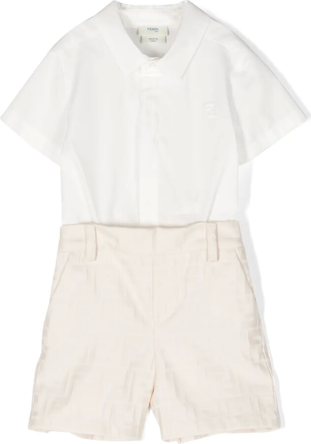 FF-jacquard shorts set