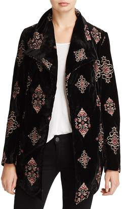 Karen Kane Embroidered Velvet Jacket - 100% Exclusive