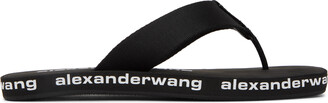 Alexander Wang Black AW Flip Flop Sandals