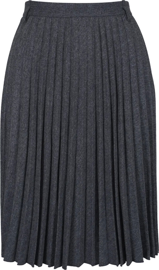Vince Pleated Midi Skirt