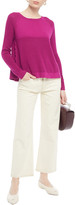 Thumbnail for your product : Cotton By Autumn Cashmere Waffle Knit-paneled Cotton Sweater