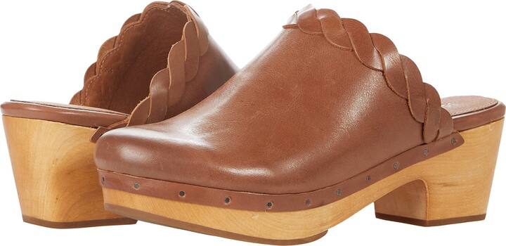 Frye Womens Lacey Fringed Clogs Moc-toe Platform Slip-On Mules Heels Shoes 