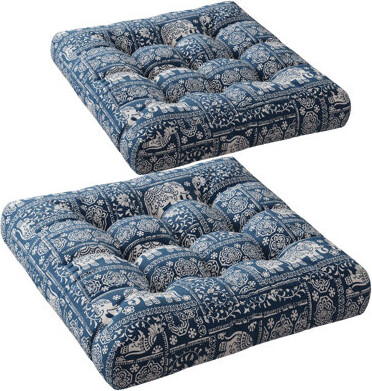 Meditation Floor Pillow Set Of 2, Large Pillows Seating For Adults And Kids, Bohemian Cushion For Fireplace Yoga Living Room Sitting, Memory Foam Adde