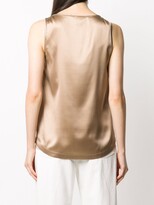 Thumbnail for your product : Brunello Cucinelli Shiny Trim Silk Top