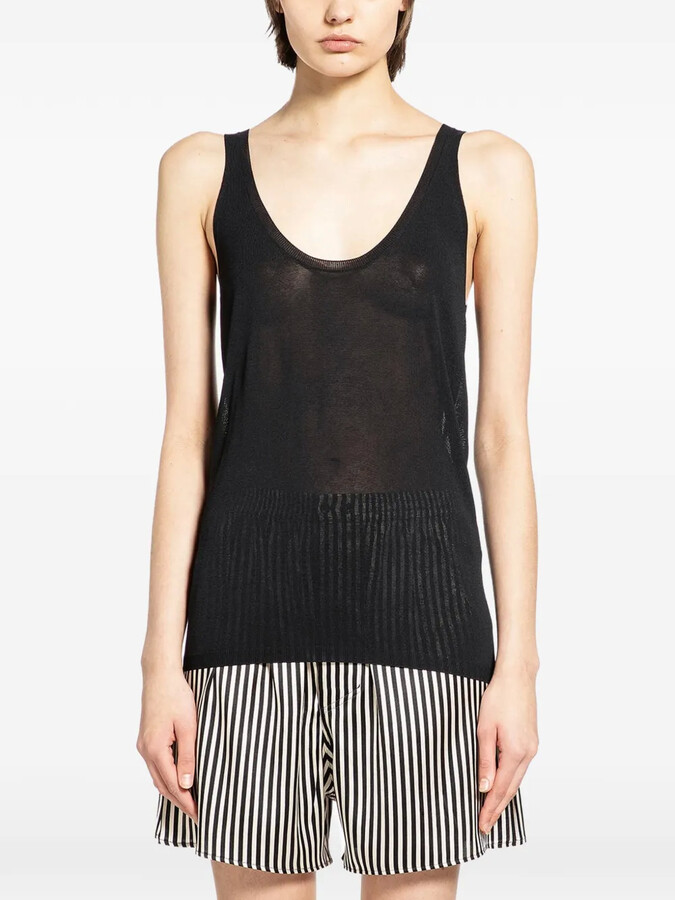 Petar Petrov LIGHT TRAP knitted tank top