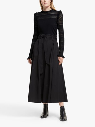 Somerset by Alice Temperley Pointelle Knit Top, Black