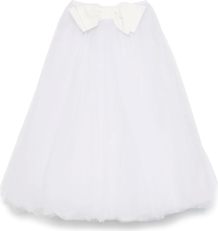 Parlor Bow-Detailed Maxi Skirt