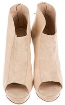 Thumbnail for your product : Jerome C. Rousseau Suede Peep-Toe Booties
