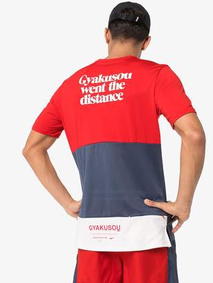 Nike Mens X Gyakusou Red Colour Block T-shirt