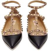 Thumbnail for your product : Valentino Garavani Leather Rockstud Flats