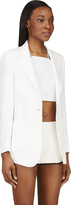 Thumbnail for your product : Band Of Outsiders White Raw-Edged Light Blazer