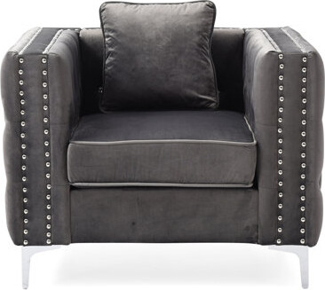 Gray Velvet Chair - Curved For Comfort Swivel Versatile And Functional