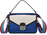 Thumbnail for your product : Longchamp Mademoiselle Colorblock Canvas Toile Large Crossbody Bag, Blue