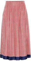 Thumbnail for your product : Valentino Printed silk midi skirt