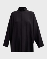 Thumbnail for your product : eskandar Wide Button-Sewn Shirt with Long Back