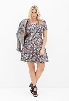 Thumbnail for your product : Forever 21 FOREVER 21+ Tropical Floral Skater Dress