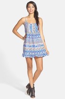 Thumbnail for your product : One Clothing Print Babydoll Dress (Juniors)