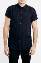 Thumbnail for your product : Topman Short Sleeve Houndstooth Shirt