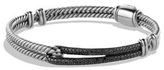 Thumbnail for your product : David Yurman Labyrinth Single-Loop Bracelet with Black Diamonds