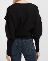 Thumbnail for your product : Express Capped Sleeve Crew Neck Sweater
