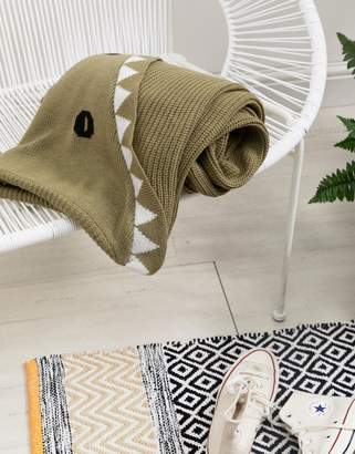 ASOS DESIGN novelty blanket with crocodile design