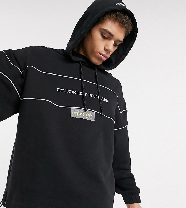 men cut and sew panel sweatshirt