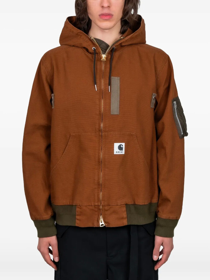 Sacai x Carhartt WIP Washed Duck hooded jacket - ShopStyle