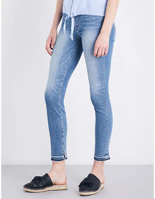 Paige Denim Ladies Light Blue Comfortable Released-Hem Skinny Ankle-Peg High-Rise Jeans