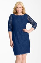 Thumbnail for your product : Adrianna Papell Lace Overlay Sheath Dress (Plus Size)