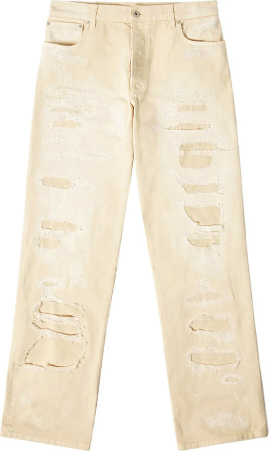 Heron Preston Straight-Leg Distressed-Finish Jeans