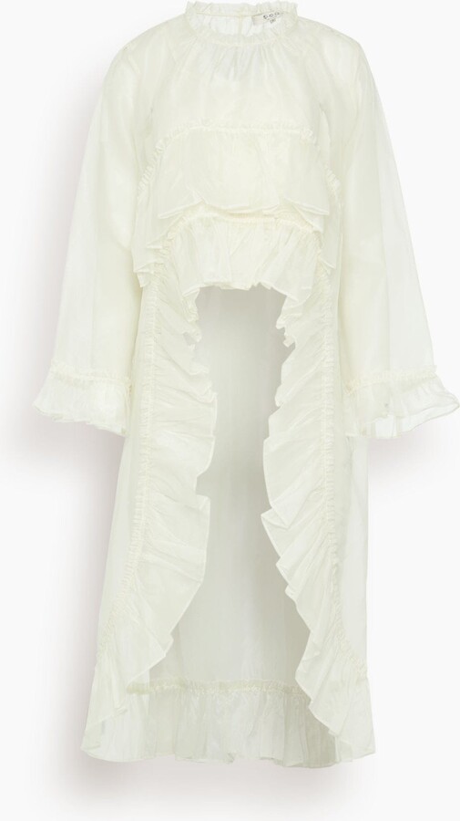 Sea Cornelia Solid High Low Top in Cream