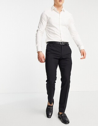 Calvin Klein Calvin Klein slim fit wool blend suit pants in black