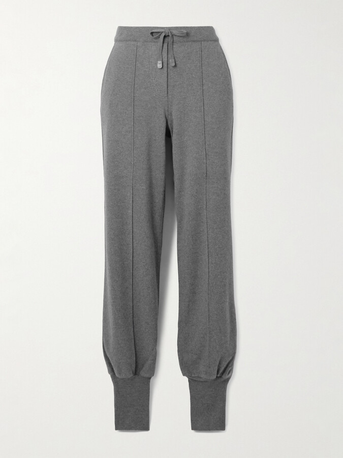 TOM FORD - Cotton-jersey Tapered Track Pants - Gray