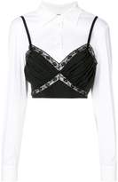 Thumbnail for your product : Moschino layered cropped blouse