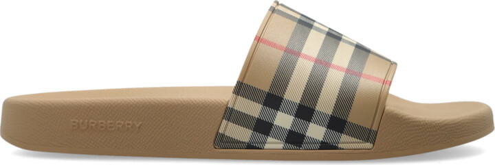 Burberry Rubber Flip-flops  - Beige