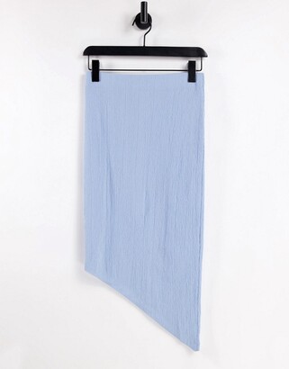 NA-KD x Hanna Schonberg co-ord tie dye asymmetric skirt in blue