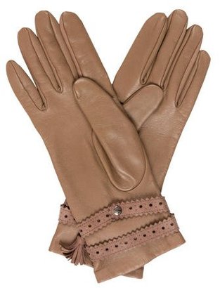 Hermes Lambskin Tassel Gloves