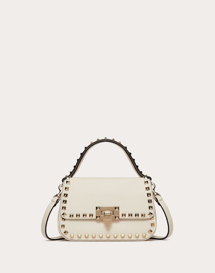 Valentino Garavani Small Rockstud Grainy Calfskin Handbag ShopStyle