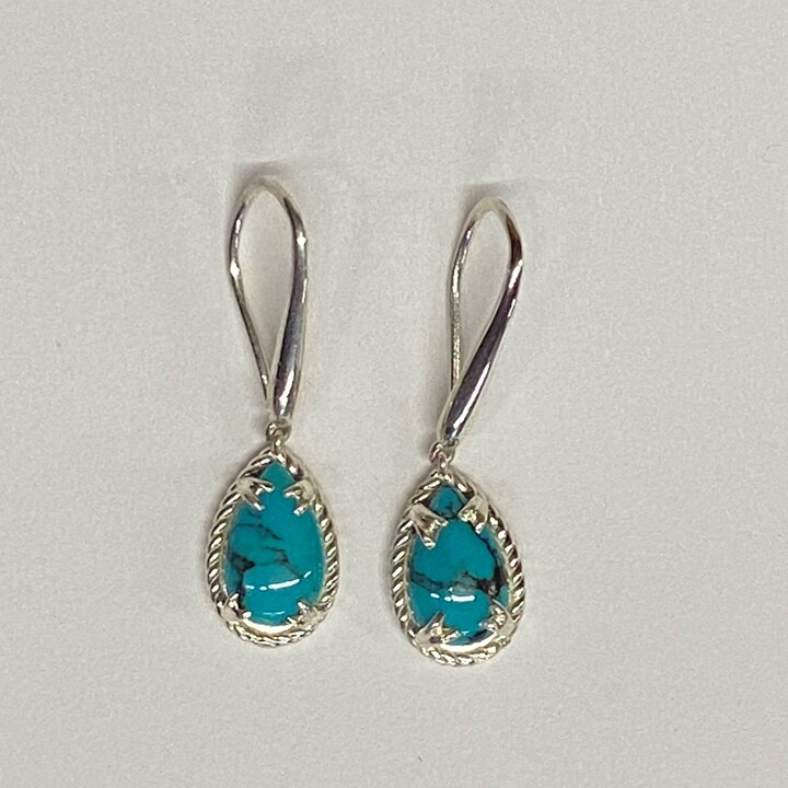Etsy Genuine Pear-Shaped Gemstone Dangle Earring