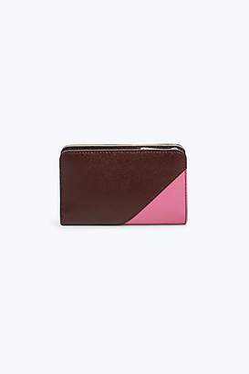 CONTEMPORARY Saffiano Metal Letters Compact Wallet