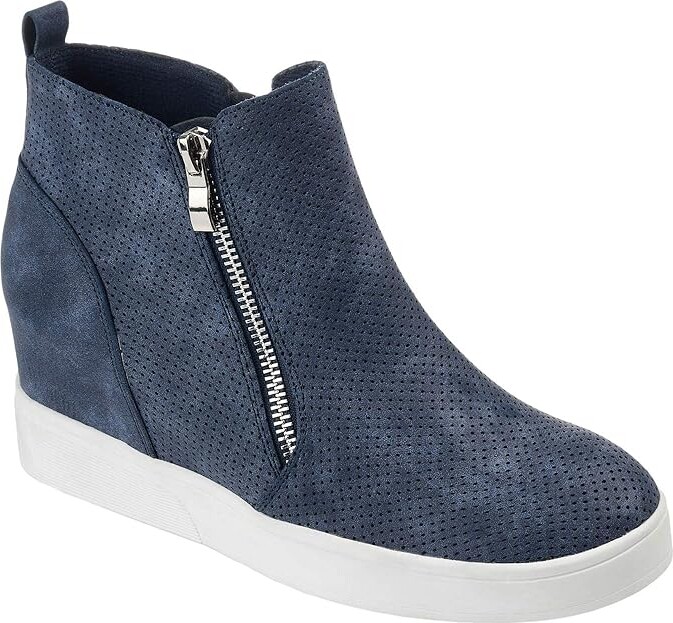 Blue Wedge Sneakers |