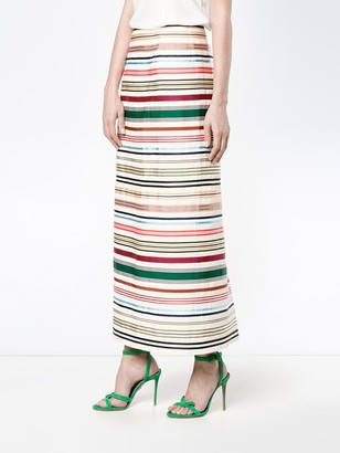 Rosie Assoulin Ribbon Rainbow stripe skirt
