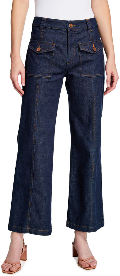 see by chloe flared jeans