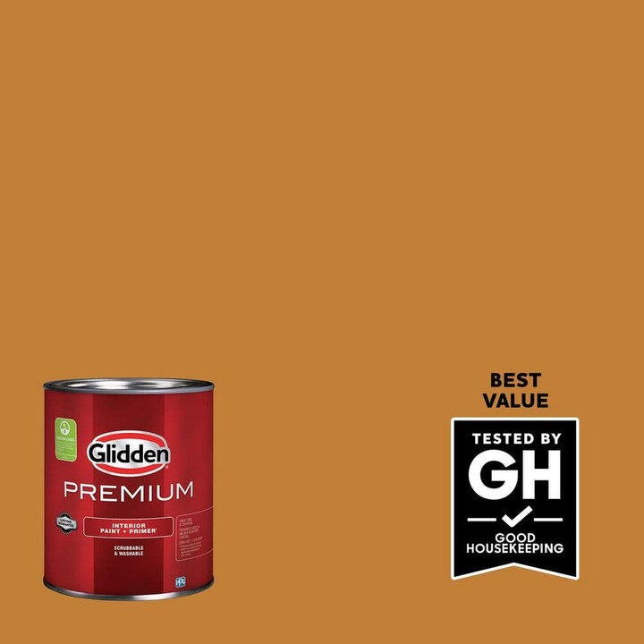 Glidden Premium 1 qt. PPG1202-7 Ginger Beer Eggshell Interior Latex Paint